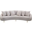 Ver imagem 3 de Sofá 3 Lugares para Sala de Estar Living Orgânico 190cm Moah T03 Linho Bege - Lyam Decor