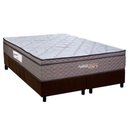 Ver imagem 1 de Cama Box King: Colchão C/ Vibro Massagem Paropas Vibro Aplause Smart Brown + Base Crc Suede Brown (