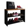 Sapateira Banco Organizadora de Calçados para Quarto Closet Hall de Entrada Banquinho Safira Pto Fjó - 4