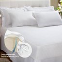 Ver imagem 2 de Protetor De Colchão Impermeável Solteiro King Branco