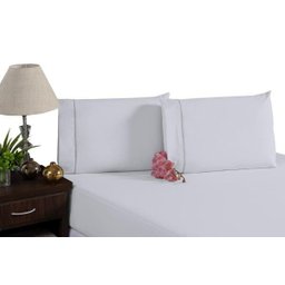 Lençol Macio Cama King Size 100% Algodão Com Elástico Branco - 2