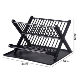 Escorredor de Pratos Dobrável Plástico Aço Inox - Quanhe - 3