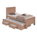 Ver mais imagens de Cama Solteiro Athenas 2 Gavetas c/Auxiliar Branco - Lopas