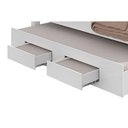 Ver imagem 6 de Cama Solteiro Athenas 2 Gavetas c/Auxiliar Branco - Lopas