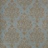 Papel de Parede Vinílico Damask Azul com Bronze - 1