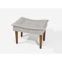 Ver imagem 1 de Puff Banqueta Decorativa Penteadeira Luxo Pés Palito Retrô - Bege