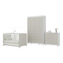Ver imagem 2 de Quarto de Bebê Completo com Berço Americano 3 em 1 Dengo Multimóveis Mp4584 Branco/off White
