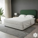 Ver imagem 3 de Cabeceira Queen 160cm Orgânica MDF Estofada Veludo Verde Click Home