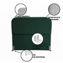 Ver imagem 2 de Cabeceira Queen 160cm Orgânica MDF Estofada Veludo Verde Click Home