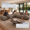 Ver imagem 7 de Sofá de Canto Modulado Orgânico com Almofadas e Base Madeira Maciça 280CMX340CM Madri