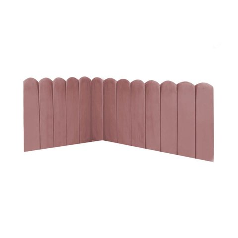 Cabeceira Painel Cama Casal Box Nuvem Suede Sandy 140 cm:Rosê
