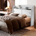 Ver imagem 6 de Cabeceira Casal 2 Portas 145 Cm Mdf Jessica Branco Decmade