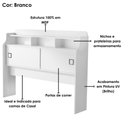 Ver imagem 4 de Cabeceira Casal 2 Portas 145 Cm Mdf Jessica Branco Decmade