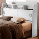 Ver imagem 2 de Cabeceira Casal 2 Portas 145 Cm Mdf Jessica Branco Decmade