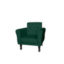 Ver imagem 2 de Kit 2 Poltronas Decorativa Classic Suede Verde Pés Madeira Mz Decor
