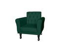 Ver imagem 2 de Kit 2 Poltronas Decorativa Classic Suede Verde Pés Madeira Mz Decor