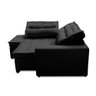 Sofá de Canto Retrátil e Reclinável com Molas 2,50x2,00 Esq Virginia Suede Preto Adonai - 5