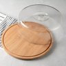 Porta Bolo Boleira Bambu Tampa Acrílico Redonda Dolce Home - 5
