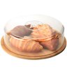 Porta Bolo Boleira Bambu Tampa Acrílico Redonda Dolce Home - 2