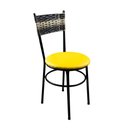 Ver imagem 4 de 2 Cadeiras Pretas para Cozinha Viena Cappuccino Premium:Amarelo
