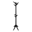 Ver imagem 2 de Mancebo de Madeira com Araras de Roupas e Bolsa para Quarto Resion Cabideiro Reticulado Preto