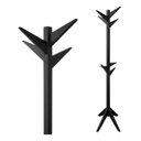 Ver imagem 1 de Mancebo de Madeira com Araras de Roupas e Bolsa para Quarto Resion Cabideiro Reticulado Preto