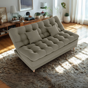 Ver mais imagens de Sofa Cama 2 Lugares 185 Cm Duda Veludo Maserati Marrom Claro Milani Store