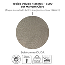 Ver imagem 5 de Sofa Cama 2 Lugares 185 Cm Duda Veludo Maserati Marrom Claro Milani Store