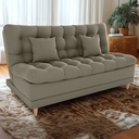 Ver imagem 2 de Sofa Cama 2 Lugares 185 Cm Duda Veludo Maserati Marrom Claro Milani Store