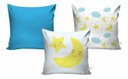 Ver imagem 2 de Kit Cortina + 3 Capas Almofadas Infantil Nuvem Azul Mod 05
