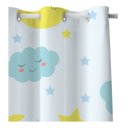 Ver imagem 3 de Kit Cortina + 3 Capas Almofadas Infantil Nuvem Azul Mod 05