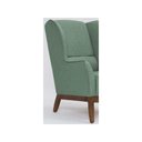 Ver imagem 3 de Poltrona Decorativa Realeza Base Madeira Linho Verde Sálvia - Larbelle