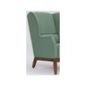 Poltrona Decorativa Milena Base Madeira Linho Verde Sálvia - 2