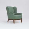 Poltrona Decorativa Milena Base Madeira Linho Verde Sálvia - 7