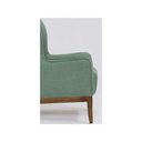 Ver imagem 5 de Poltrona Decorativa Realeza Base Madeira Linho Verde Sálvia - Larbelle