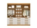 Ver imagem 3 de Guarda Roupa Casal 6 Portas 12 Gavetas com Pés Mônaco Plus D Doro Cinamomo/Off White