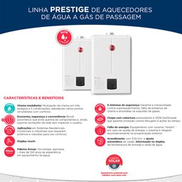 Aquecedor de Água a Gás Digital Rheem 40 Litros Glp Bivolt Branco - 8