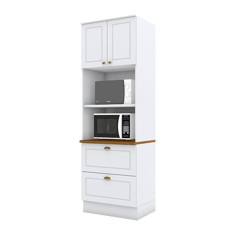 Torre Quente 2 Fornos Nova York Branco HP com Tampo Nature – Henn