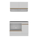 Ver mais imagens de Armário Cozinha Modulada Compacta 105cm com Balcão para Cooktop e Rodapé Veneza Multimóveis