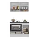 Ver imagem 5 de Armário Cozinha Modulada Compacta 105cm com Balcão para Cooktop e Rodapé Veneza Multimóveis