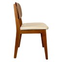 Ver imagem 2 de Kit 4 Cadeira de Jantar em Madeira Maciça com Assento Courino Bege
melissa