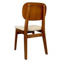 Ver imagem 3 de Kit 4 Cadeira de Jantar em Madeira Maciça com Assento Courino Bege
melissa