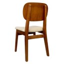 Ver imagem 3 de Kit 4 Cadeira de Jantar em Madeira Maciça com Assento Courino Bege
Melissa