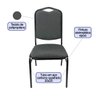 Cadeira para Hotel ou Eventos com Reforço Empilhável Cor Cinza Preto Kit 4 Unidades Poltronas do Sul - 2
