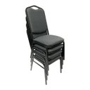 Ver imagem 1 de Cadeira para Hotel ou Eventos com Reforço Empilhável Cor Cinza Preto Kit 4 Unidades Poltronas do Sul