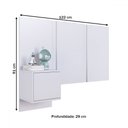 Ver imagem 4 de Cabeceira Solteiro Zurique 1 Porta Branco - Art In Móveis