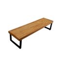 Ver imagem 3 de Conjunto Mesa Industrial Lanna 2,20m Ferragem Preta com Banco Industrial Lanna