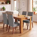 Ver imagem 2 de Kit Mesa de Jantar Palace Mel com 4 Cadeiras Cristal