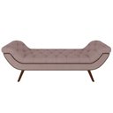 Ver imagem 3 de Kit Cabeceira Estofada Box King Valencia e Recamier Veneza 195 Cm Tca 949 - Veludo Rose