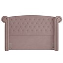 Ver imagem 2 de Kit Cabeceira Estofada Box King Valencia e Recamier Veneza 195 Cm Tca 949 - Veludo Rose